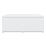 Маса за кафе, бяла, 80x80x31 см, инженерно дърво