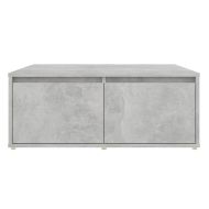 Маса за кафе, бетонно сива, 80x80x31 см, инженерно дърво