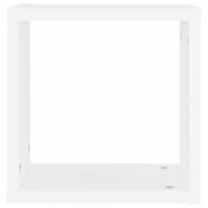 Стенни кубични рафтове, 2 бр, бели, 30x15x30 см