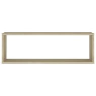 Стенни рафтове 2 бр дъб сонома 80x15x26,5 см инженерно дърво