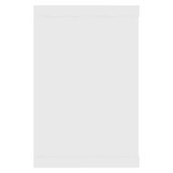 Стенни кубични рафтове, 6 бр, бели, 60x15x23см, инженерно дърво