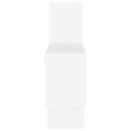 Стенен рафт във форма на кола, бял, 82x15x51см, инженерно дърво