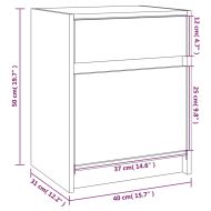 Нощно шкафче, 40x31x50 см, борово дърво масив