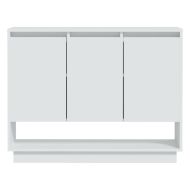 Сайдборд, бял, 97x31x75 см, инженерно дърво