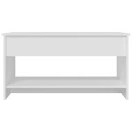 Кафе маса, бяла, 102x50x52,5 см, инженерно дърво