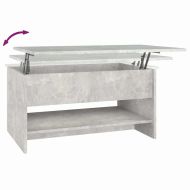 Маса за кафе, бетонно сива, 80x50x40 см, инженерно дърво