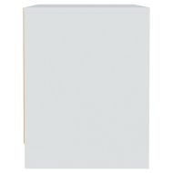 Нощно шкафче, бяло, 45x34x44,5 см, инженерно дърво