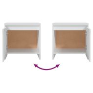 Нощно шкафче, бяло, 45x34x44,5 см, инженерно дърво