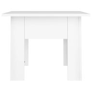 Маса за кафе, бял, 55x55x42 см, инженерно дърво