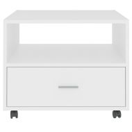 Кафе маса, бяла, 55x55x40 см, инженерно дърво