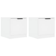 Нощни шкафчета, 2 бр, бели, 40x39x40 см