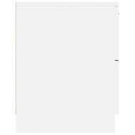 Нощни шкафчета, 2 бр, бели, инженерно дърво