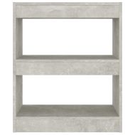 Библиотека/разделител за стая, бетонно сива, 60x30x72 см