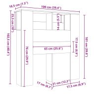Табла за легло тип шкаф, дъб сонома, 100x18,5x102,5 см