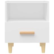 Нощни шкафчета, 2 бр, бели, 40x35x47 см
