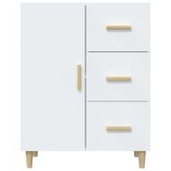 Сайдборд, бял, 69,5x34x90 см, инженерно дърво