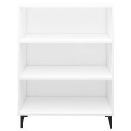 Сайдборд, бял, 69,5x32,5x90 см, инженерно дърво