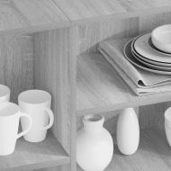 Сайдборд, сив сонома, 120x30x75 см, инженерно дърво