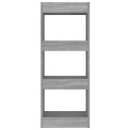 Библиотека/разделител, сив сонома, 40x30x103см, инженерно дърво