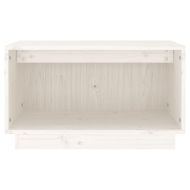 ТВ шкаф, бял, 60x35x35 см, бор масив