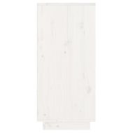 Конзолен шкаф, бял, 60x34x75 см, бор масив