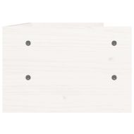 Поставка за монитор, бяла, 50x24x16 см, бор масив