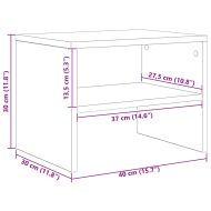 Нощно шкафче, сив сонома, 40x30x30 см, инженерно дърво