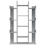 Библиотека, сив сонома, 86x25,5x140 см, инженерно дърво