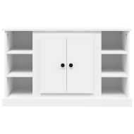 Сайдборд, бял, 100x35,5x60 см, инженерно дърво