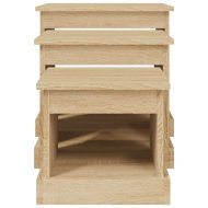 Кафе маси, 3 бр, дъб сонома, инженерно дърво