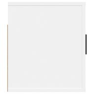 ТВ шкаф за стенен монтаж, бял, 80x34,5x40 см