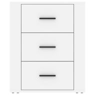 Нощно шкафче, бяло, 50x36x60 см, инженерно дърво