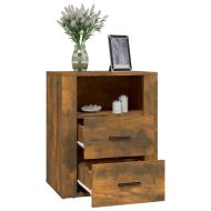 Нощно шкафче, Опушен дъб, 50x36x60 см, инженерно дърво