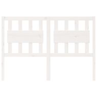 Горна табла за легло, бяла, 140,5x4x100 см, бор масив