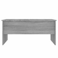 Кафе маса, сив сонома, 102x50,5x46,5 см, инженерно дърво