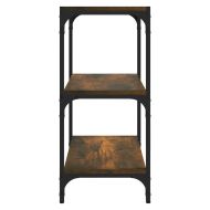 Библиотека опушен дъб 40x33x70,5 см инженерно дърво и стомана