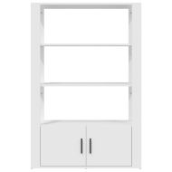 Сайдборд, бял, 80x30x119,5 см, инженерно дърво