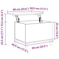 Кафе маса, дъб сонома, 60x44,5x45 см, инженерно дърво