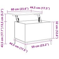 Кафе маса, дъб сонома, 60x44,5x45 см, инженерно дърво