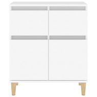 Сайдборд, бял, 60x35x70 см, инженерно дърво