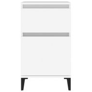 Нощно шкафче, бяло, 40x35x70 см