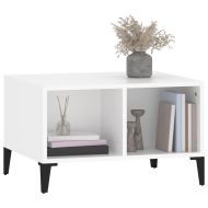 Кафе маса, бяла, 60x50x36,5 см, инженерно дърво