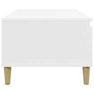 Кафе маса, бяла, 90x50x36,5 см, инженерно дърво