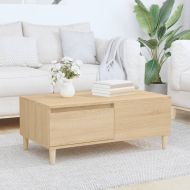 Кафе маса, дъб сонома, 90x50x36,5 см, инженерно дърво