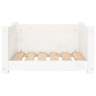 Кучешко легло, бяло, 55,5x45,5x28 см, масивна борова дървесина