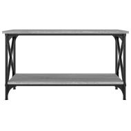 Кафе маса, сив сонома, 80x45x45 см, инженерно дърво и желязо