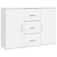 Сайдборд, бял, 91x29,5x65 см, инженерно дърво