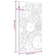 Градинска декорация 105x55см стомана кортен дизайн зъбни колела