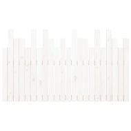 Стенна табла за спалня, бяла, 140x3x80 см, борово дърво масив