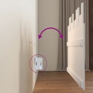 Стенна табла за спалня, бяла, 140x3x80 см, борово дърво масив